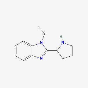 B1416918 1-ethyl-2-(pyrrolidin-2-yl)-1H-1,3-benzodiazole CAS No. 1152522-12-7