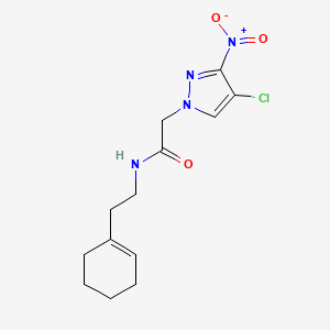 2-(4-chloro-3-nitropyrazol-1-yl)-N-[2-(cyclohexen-1-yl)ethyl]acetamide