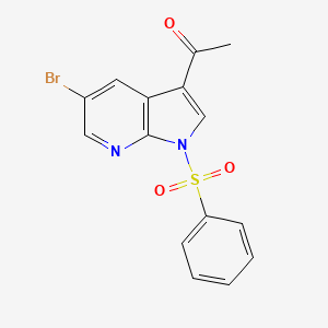 Ethanone, 1-[5-bromo-1-(phenylsulfonyl)-1H-pyrrolo[2,3-b]pyridin-3-yl]-