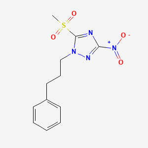 5-Methylsulfonyl-3-nitro-1-(3-phenylpropyl)-1,2,4-triazole