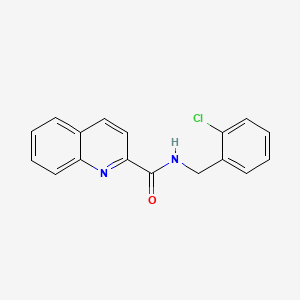 N-[(2-chlorophenyl)methyl]quinoline-2-carboxamide