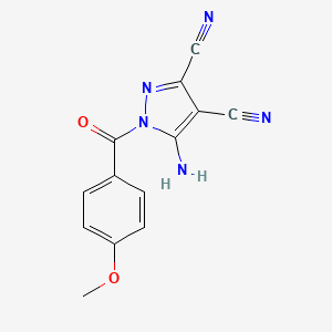 5-Amino-1-(4-methoxybenzoyl)pyrazole-3,4-dicarbonitrile