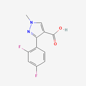 molecular formula C11H8F2N2O2 B1416935 3-(2,4-difluorophenyl)-1-methyl-1H-pyrazole-4-carboxylic acid CAS No. 1152508-27-4