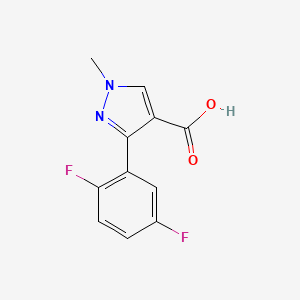 molecular formula C11H8F2N2O2 B1416937 3-(2,5-difluorophenyl)-1-methyl-1H-pyrazole-4-carboxylic acid CAS No. 1152548-65-6