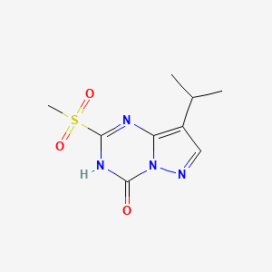 molecular formula C9H12N4O3S B1416946 8-Isopropyl-2-(methylsulfonyl)pyrazolo[1,5-a][1,3,5]triazin-4-ol CAS No. 1453187-12-6