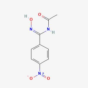 molecular formula C9H9N3O4 B1416953 N-(Hydroxyimino)(4-nitrophenyl)methyl]acetamide CAS No. 860686-01-7
