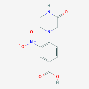 molecular formula C11H11N3O5 B1416961 3-硝基-4-(3-氧代-1-哌嗪基)苯甲酸 CAS No. 1019359-77-3