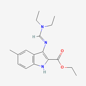 ethyl 3-{[(E)-(diethylamino)methylidene]amino}-5-methyl-1H-indole-2-carboxylate