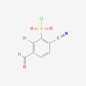2-Bromo-6-cyano-3-formylbenzenesulfonyl chloride