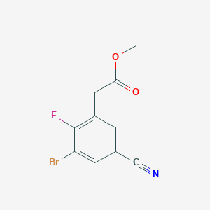 Methyl 3-bromo-5-cyano-2-fluorophenylacetate