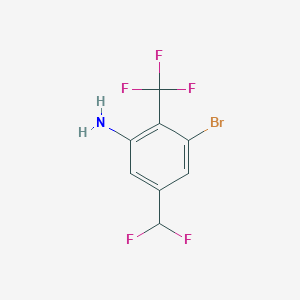 molecular formula C8H5BrF5N B1416970 3-Bromo-5-difluoromethyl-2-(trifluoromethyl)aniline CAS No. 1807168-86-0