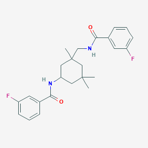 3-fluoro-N-[3-({[(3-fluorophenyl)carbonyl]amino}methyl)-3,5,5-trimethylcyclohexyl]benzamide