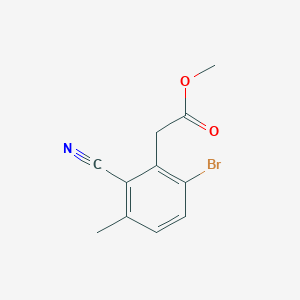 molecular formula C11H10BrNO2 B1416971 Methyl 6-bromo-2-cyano-3-methylphenylacetate CAS No. 1807020-54-7