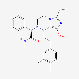 Imidazo[1,5-a]pyrazine-7(8H)-acetamide,8-[2-(3,4-dimethylphenyl)ethyl]-3-ethyl-5,6-dihydro-1-methoxy-N-methyl-a-phenyl-,(aR,8S)-