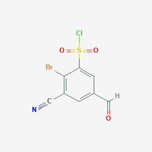 2-Bromo-3-cyano-5-formylbenzenesulfonyl chloride