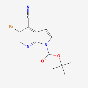 1H-Pyrrolo[2,3-b]pyridine-1-carboxylic acid, 5-bromo-4-cyano-, 1,1-dimethylethyl ester