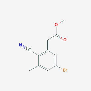 molecular formula C11H10BrNO2 B1416976 Methyl 5-bromo-2-cyano-3-methylphenylacetate CAS No. 1807020-46-7
