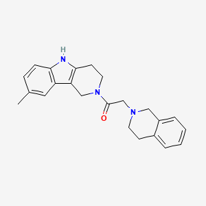 2-(3,4-Dihydro-2(1H)-isoquinolinyl)-1-(1,3,4,5-tetrahydro-8-methyl-2H-pyrido[4,3-b]indol-2-yl)ethanone