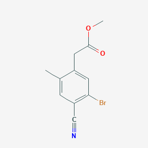 molecular formula C11H10BrNO2 B1416977 Methyl 5-bromo-4-cyano-2-methylphenylacetate CAS No. 1807210-12-3