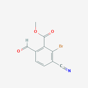 molecular formula C10H6BrNO3 B1416978 Methyl 2-bromo-3-cyano-6-formylbenzoate CAS No. 1805016-12-9