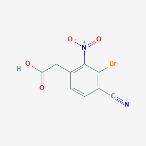 3-Bromo-4-cyano-2-nitrophenylacetic acid