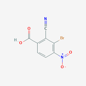 molecular formula C8H3BrN2O4 B1416983 3-Bromo-2-cyano-4-nitrobenzoic acid CAS No. 1806853-39-3