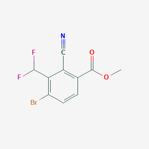 molecular formula C10H6BrF2NO2 B1416984 Methyl 4-bromo-2-cyano-3-(difluoromethyl)benzoate CAS No. 1805481-34-8