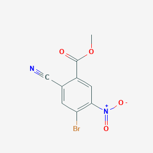 molecular formula C9H5BrN2O4 B1416992 Methyl 4-bromo-2-cyano-5-nitrobenzoate CAS No. 1805521-00-9