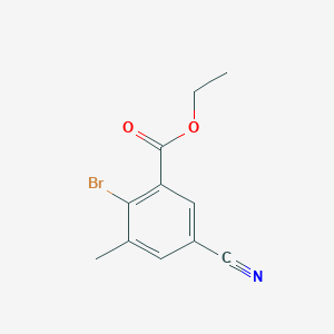 molecular formula C11H10BrNO2 B1416994 Ethyl 2-bromo-5-cyano-3-methylbenzoate CAS No. 1805189-11-0