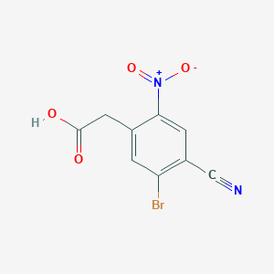 molecular formula C9H5BrN2O4 B1416996 5-Bromo-4-cyano-2-nitrophenylacetic acid CAS No. 1807021-73-3
