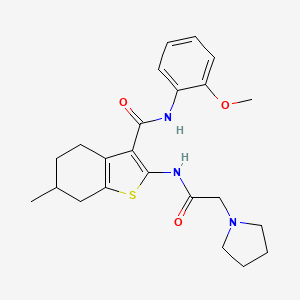 N-(2-methoxyphenyl)-6-methyl-2-[(pyrrolidin-1-ylacetyl)amino]-4,5,6,7-tetrahydro-1-benzothiophene-3-carboxamide