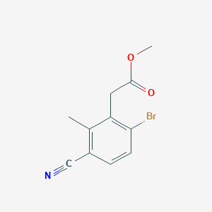 molecular formula C11H10BrNO2 B1416999 Methyl 6-bromo-3-cyano-2-methylphenylacetate CAS No. 1805190-30-0
