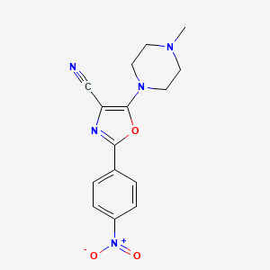 5-(4-Methylpiperazin-1-yl)-2-(4-nitrophenyl)-1,3-oxazole-4-carbonitrile