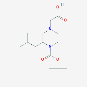 2-(4-(Tert-butoxycarbonyl)-3-isobutylpiperazin-1-YL)acetic acid