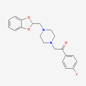 1-(4-Fluorophenacyl)-4-piperonylpiperazine