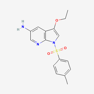 1H-Pyrrolo[2,3-b]pyridin-5-amine, 3-ethoxy-1-[(4-methylphenyl)sulfonyl]-