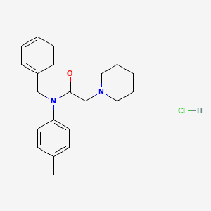 molecular formula C21H27ClN2O B14170051 N-Benzyl-1-piperidineaceto-p-toluidide hydrochloride CAS No. 27242-00-8