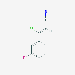 molecular formula C9H5ClFN B1417007 (Z)-3-chloro-3-(3-fluorophenyl)acrylonitrile CAS No. 1192875-03-8