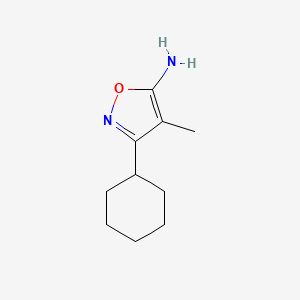 molecular formula C10H16N2O B1417008 3-Cyclohexyl-4-methyl-1,2-oxazol-5-amine CAS No. 909132-90-7