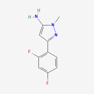 molecular formula C10H9F2N3 B1417010 3-(2,4-二氟苯基)-1-甲基-1H-吡唑-5-胺 CAS No. 1019011-31-4