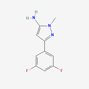 molecular formula C10H9F2N3 B1417011 3-(3,5-二氟苯基)-1-甲基-1H-吡唑-5-胺 CAS No. 1019010-72-0
