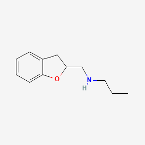 molecular formula C12H17NO B1417012 (2,3-Dihydro-1-benzofuran-2-ylmethyl)(propyl)amine CAS No. 1094755-26-6