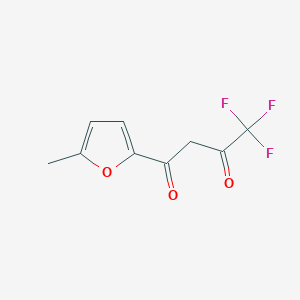 molecular formula C9H7F3O3 B1417014 4,4,4-三氟-1-(5-甲基呋喃-2-基)丁烷-1,3-二酮 CAS No. 779342-39-1