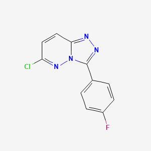 molecular formula C11H6ClFN4 B1417020 6-Chloro-3-(4-fluorophenyl)-[1,2,4]triazolo[4,3-b]pyridazine CAS No. 1094260-22-6