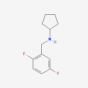 molecular formula C12H15F2N B1417026 N-[(2,5-difluorophenyl)methyl]cyclopentanamine CAS No. 1096856-13-1