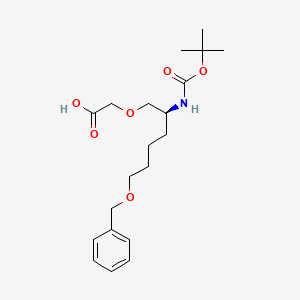 2-[(2S)-2-[(2-methylpropan-2-yl)oxycarbonylamino]-6-phenylmethoxyhexoxy]acetic acid