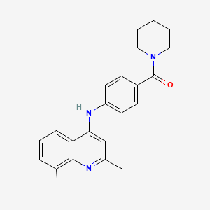 [4-[(2,8-Dimethylquinolin-4-yl)amino]phenyl]-piperidin-1-ylmethanone