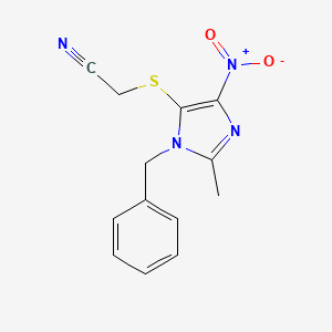 Acetonitrile, ((1-benzyl-2-methyl-4-nitro-1H-imidazol-5-YL)thio)-