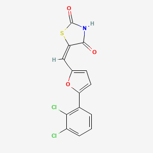 (E)-5-((5-(2,3-dichlorophenyl)furan-2-yl)methylene)thiazolidine-2,4-dione