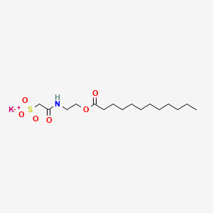 Dodecanoic acid, 2-((sulfoacetyl)amino)ethyl ester, potassium salt